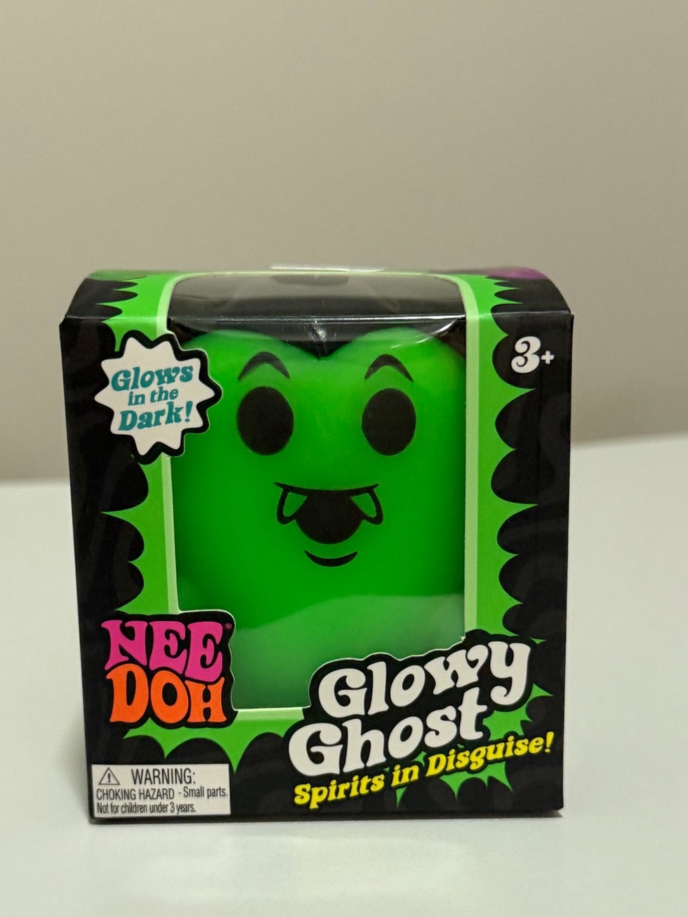 NeeDoh Glowy Ghost – Green Vampire Glow in the Dark 👻💚